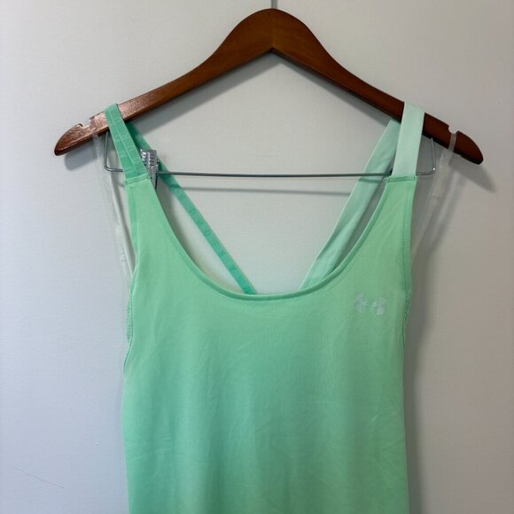 Under Armour loose fit tank top workout mint green Heat Gear Size M underarmour - Picture 4 of 9